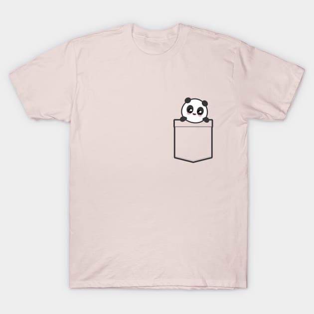 Pocket Kawaii Panda T-Shirt by Food in a Can